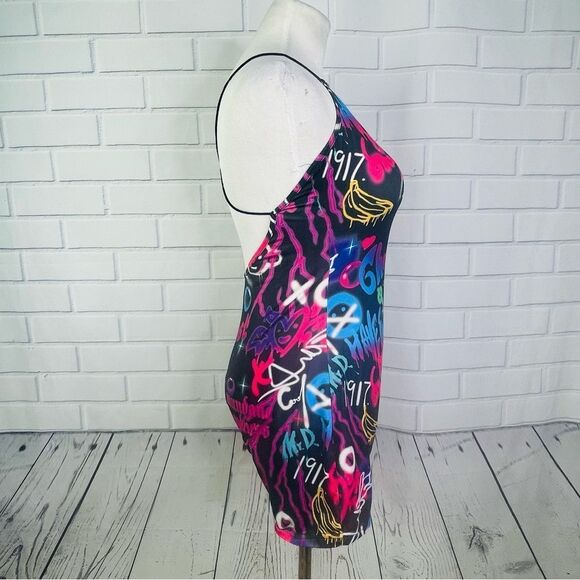 Shein Graffiti Print Backless Unitard Romper - Medium - Picture 14 of 16